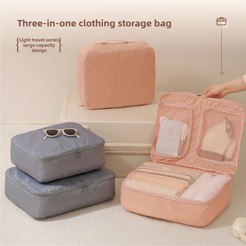 Large Capacity Foldable Organizer Bag – 3-in-1 Multi-Layer Travel Storage