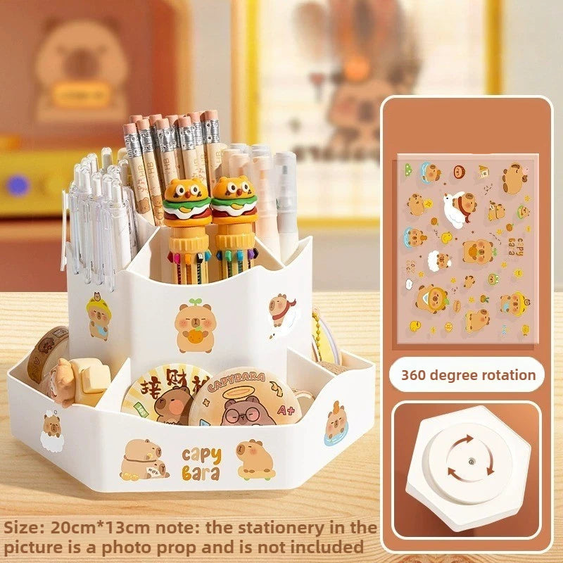 AllRound 360° Desktop Organizer – Stationery & Cosmetic Storage Box