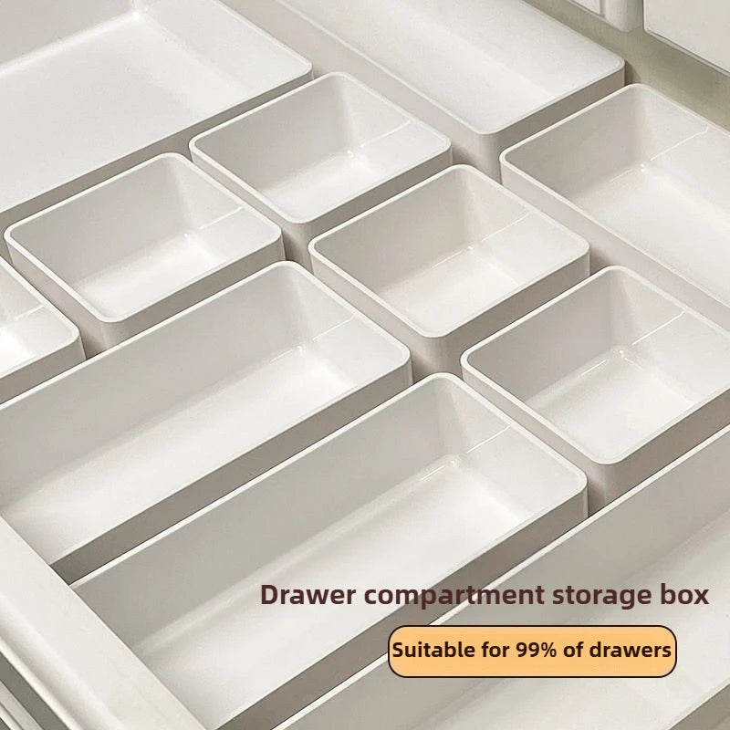 Built-in Desk Drawer Organizer – Storage Box Set for Cosmetics, Stationery, and Small Items