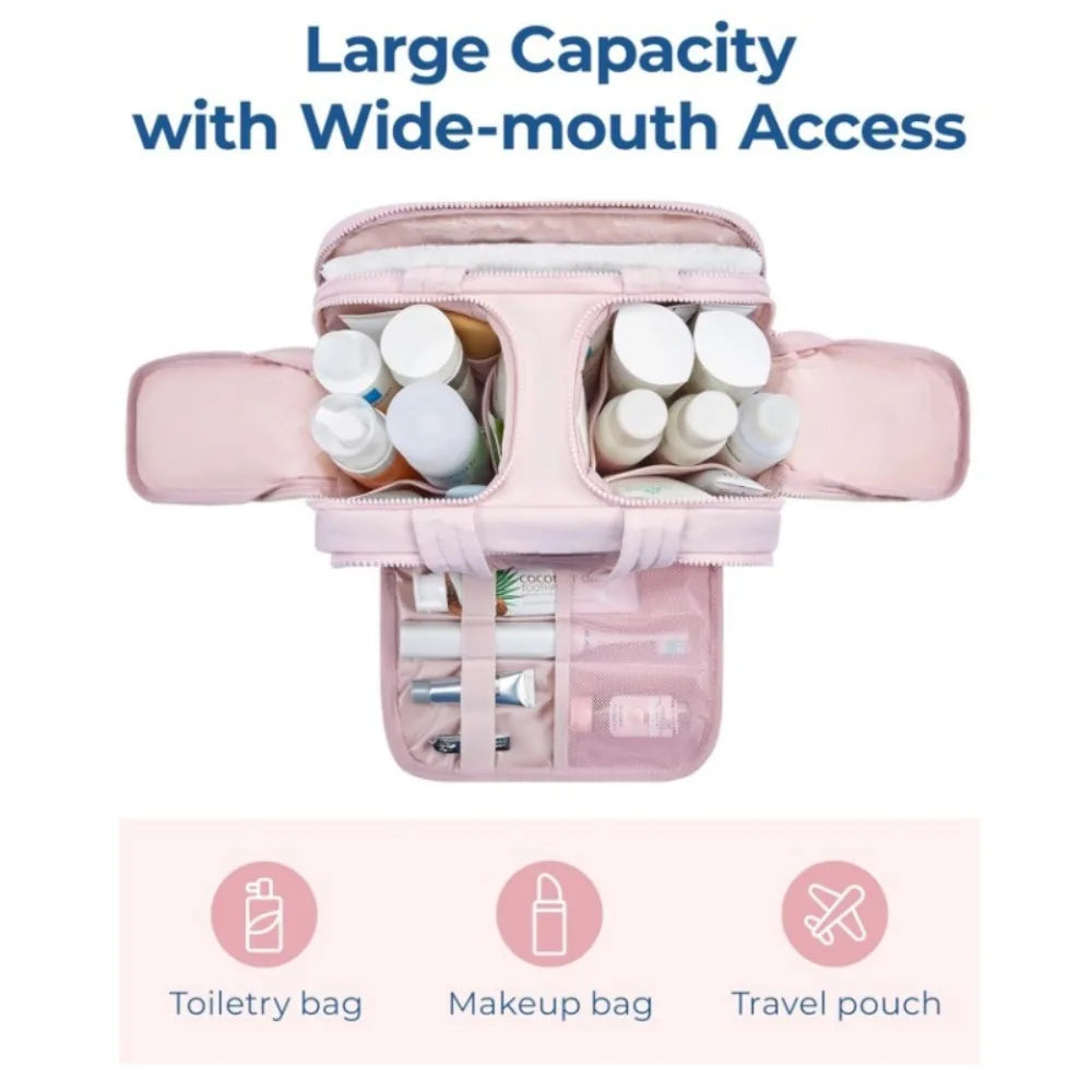 PuffEase Multi-Pouch Travel Cosmetic Bag – Multifunctional Makeup & Toiletry Organizer