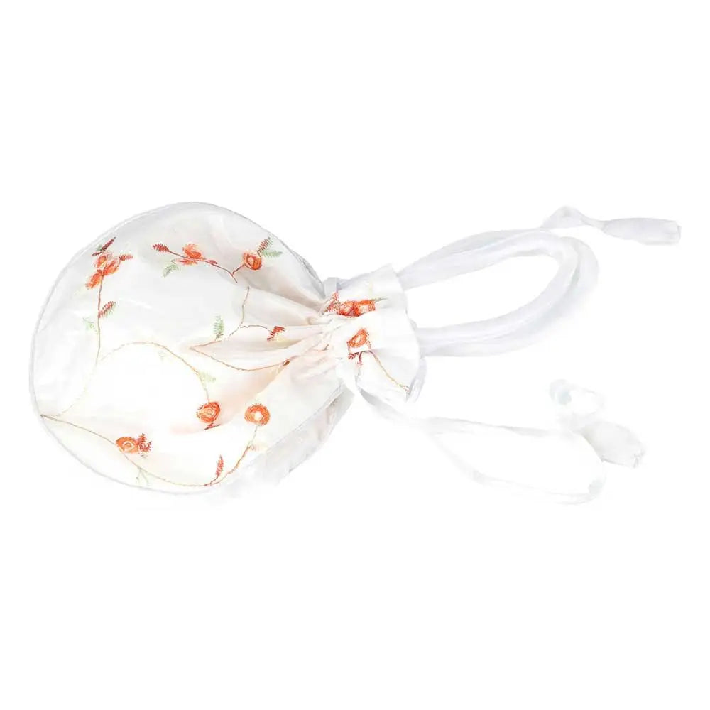 FloraCharm Embroidered Drawstring Cosmetic & Jewelry Bag – Small Hanfu Style Handbagg