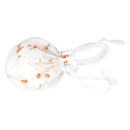FloraCharm Embroidered Drawstring Cosmetic & Jewelry Bag – Small Hanfu Style Handbagg