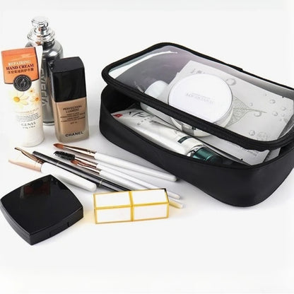 Transparent Travel Cosmetic Bag Set – Zipper Makeup & Toiletry Organizer (1/3pcs)