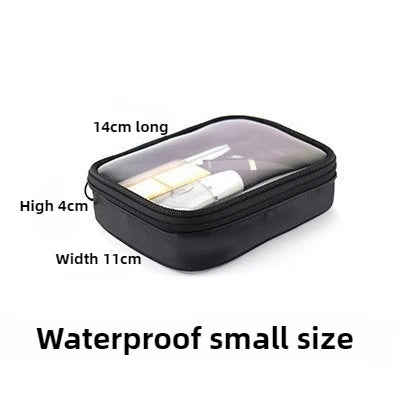 Transparent Travel Cosmetic Bag Set – Zipper Makeup & Toiletry Organizer (1/3pcs)