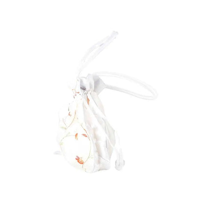FloraCharm Embroidered Drawstring Cosmetic & Jewelry Bag – Small Hanfu Style Handbagg