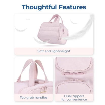 PuffEase Multi-Pouch Travel Cosmetic Bag – Multifunctional Makeup & Toiletry Organizer