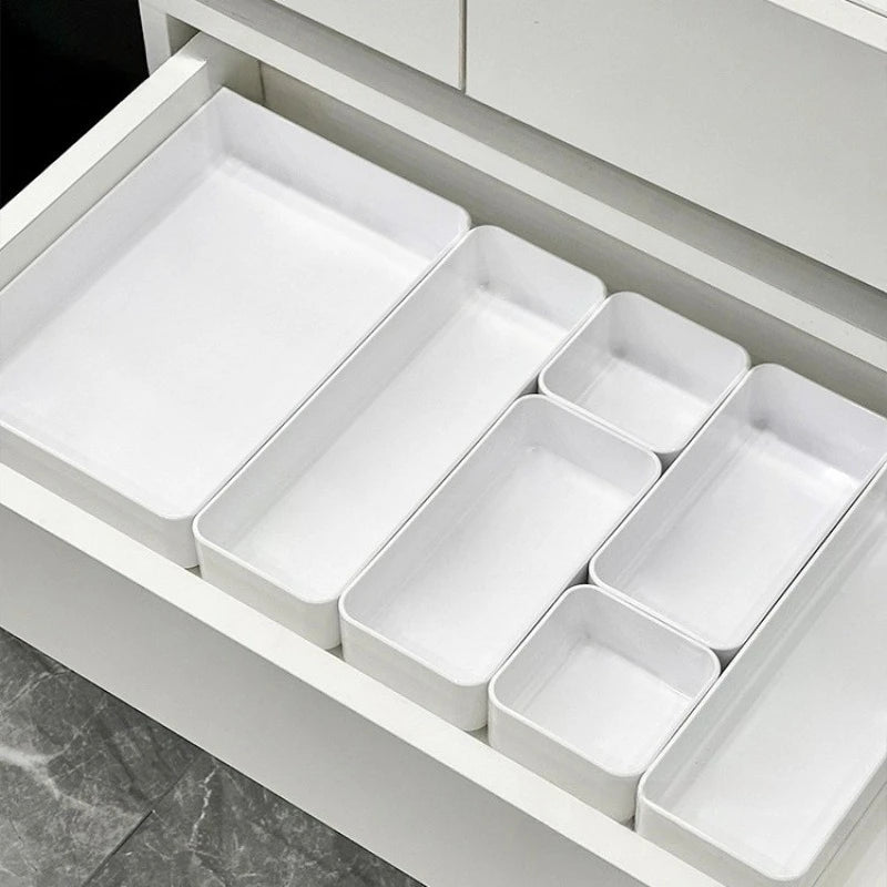 Built-in Desk Drawer Organizer – Storage Box Set for Cosmetics, Stationery, and Small Items