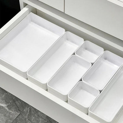 Built-in Desk Drawer Organizer – Storage Box Set for Cosmetics, Stationery, and Small Items