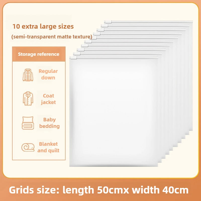 10PCS Transparent Frosted Travel Storage Bags – Waterproof Organizer