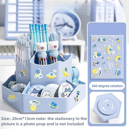 AllRound 360° Desktop Organizer – Stationery & Cosmetic Storage Box