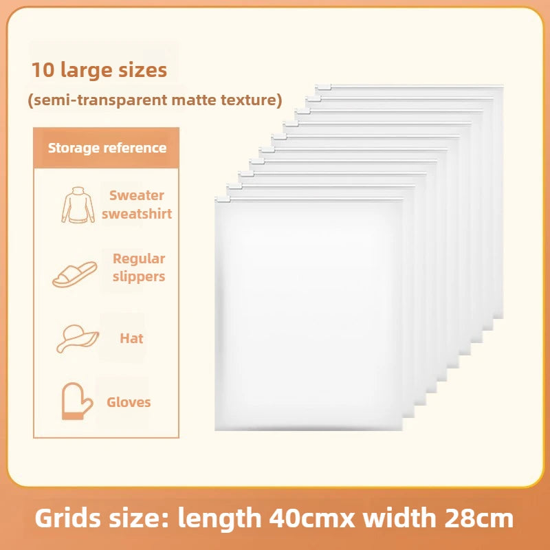 10PCS Transparent Frosted Travel Storage Bags – Waterproof Organizer