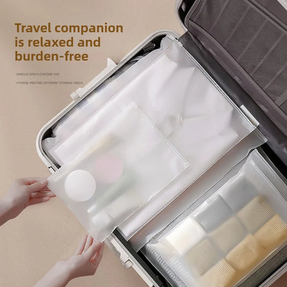 10PCS Transparent Frosted Travel Storage Bags – Waterproof Organizer