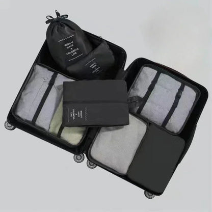 7-Piece Travel Organizer Set – Clothes, Shoes, Blanket, Packing Cubes, Suitcase Pouches