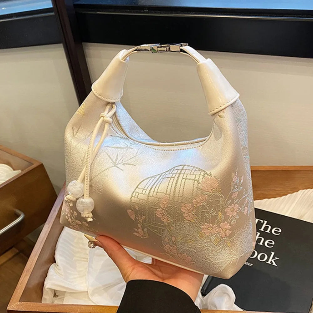 SilkBloom Embroidered Style Handbag – Luxury Bag for Women