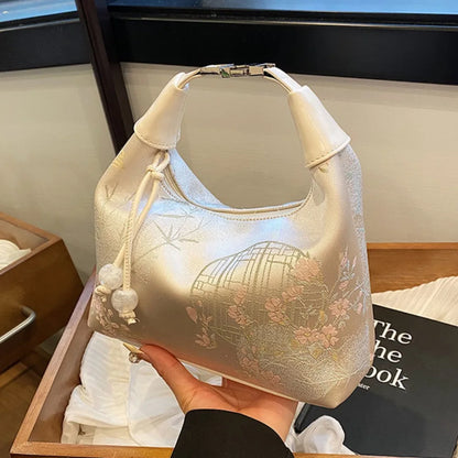 SilkBloom Embroidered Style Handbag – Luxury Bag for Women