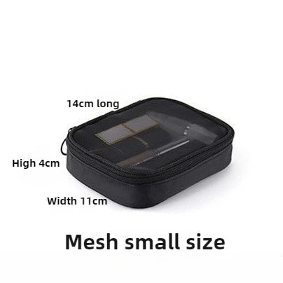Transparent Travel Cosmetic Bag Set – Zipper Makeup & Toiletry Organizer (1/3pcs)