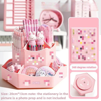 AllRound 360° Desktop Organizer – Stationery & Cosmetic Storage Box