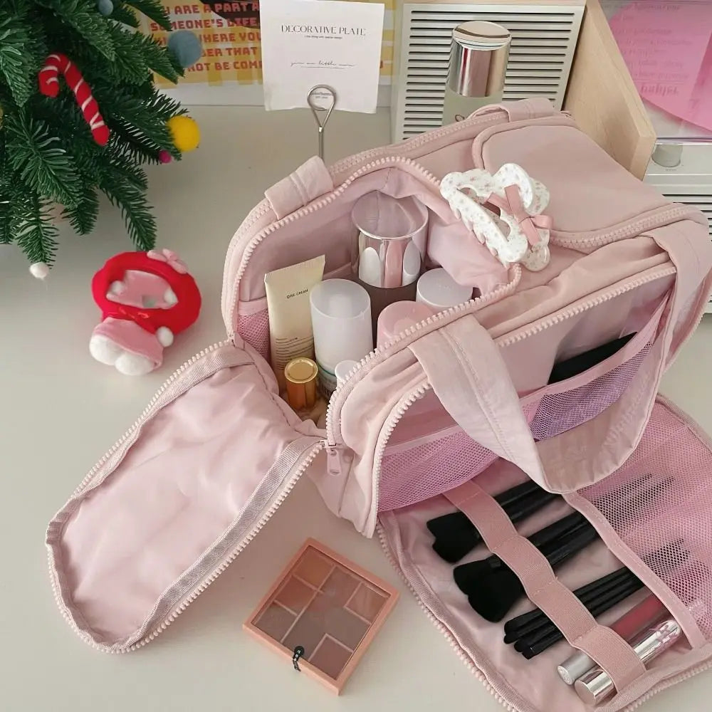 PuffEase Multi-Pouch Travel Cosmetic Bag – Multifunctional Makeup & Toiletry Organizer