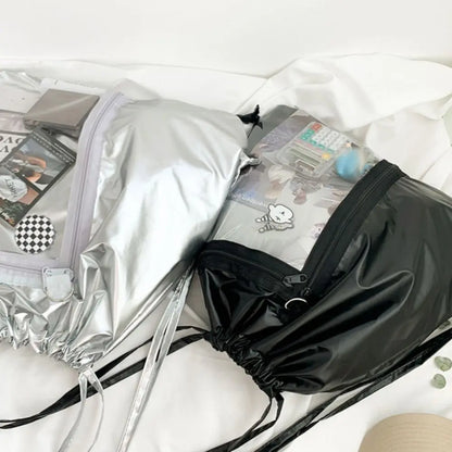 ClearTrend Drawstring Backpack – Large Capacity Handheld & Shoulder Bag