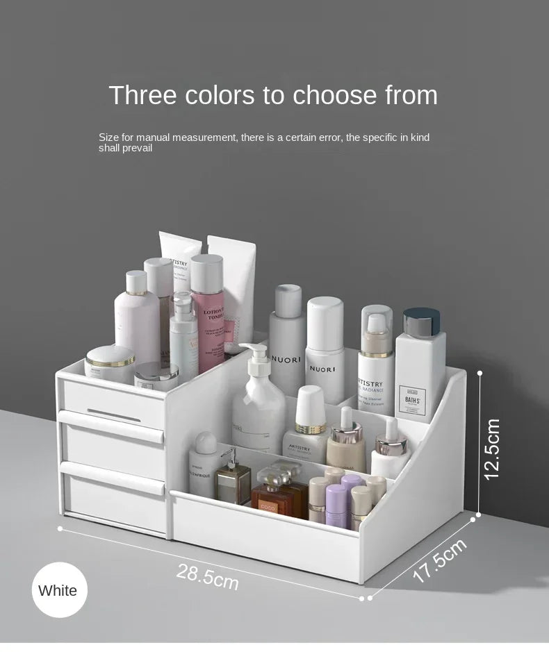 VanityMate Desktop Makeup Organizer – Cosmetic Storage Box with Drawers for Lipstick, Brushes, Lotions & Eyeshadow