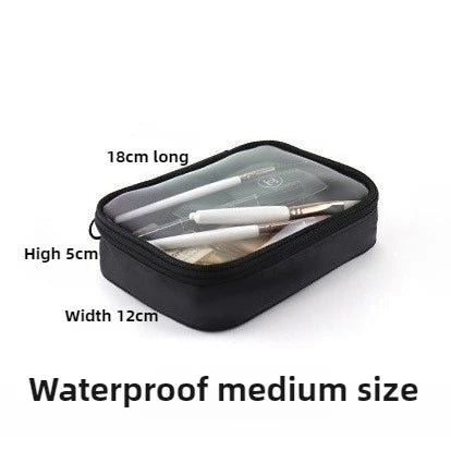 Transparent Travel Cosmetic Bag Set – Zipper Makeup & Toiletry Organizer (1/3pcs)
