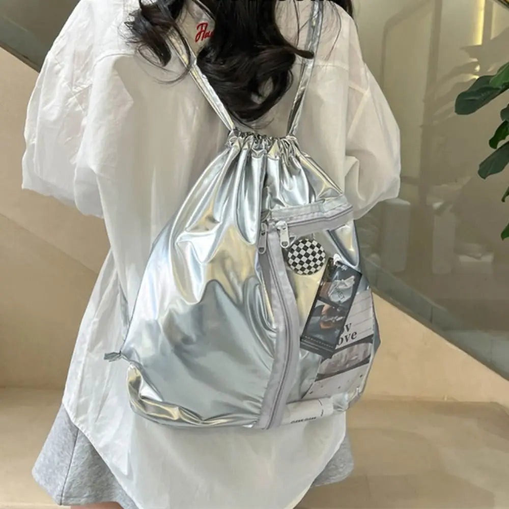 ClearTrend Drawstring Backpack – Large Capacity Handheld & Shoulder Bag