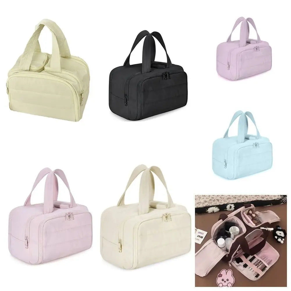 PuffEase Multi-Pouch Travel Cosmetic Bag – Multifunctional Makeup & Toiletry Organizer