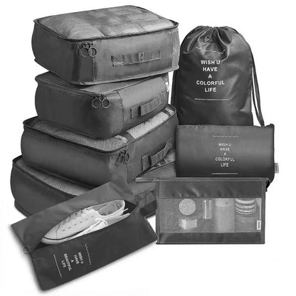 7-Piece Travel Organizer Set – Clothes, Shoes, Blanket, Packing Cubes, Suitcase Pouches