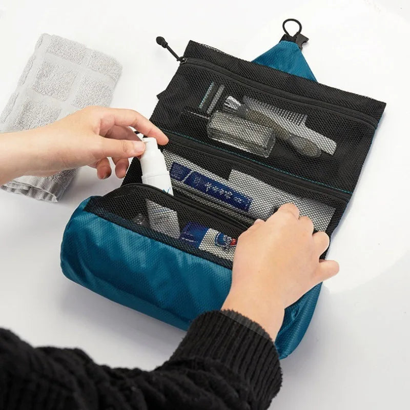 PackWell Foldable Portable Toiletry Bag – Travel, Camping & Home Essentials Organizer