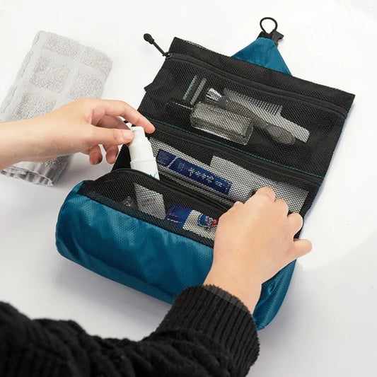PackWell Foldable Portable Toiletry Bag – Travel, Camping & Home Essentials Organizer