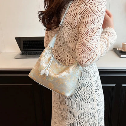 SilkBloom Embroidered Style Handbag – Luxury Bag for Women