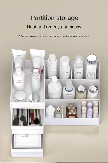 VanityMate Desktop Makeup Organizer – Cosmetic Storage Box with Drawers for Lipstick, Brushes, Lotions & Eyeshadow