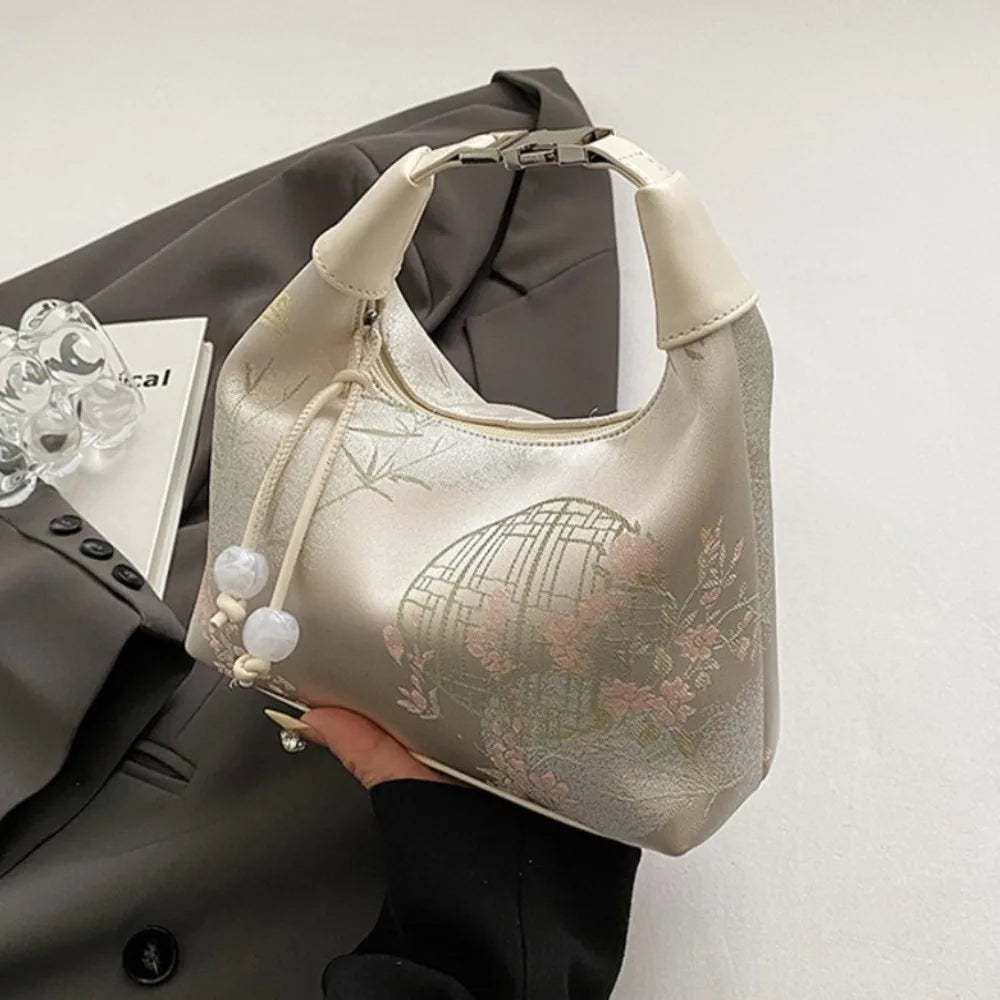 SilkBloom Embroidered Style Handbag – Luxury Bag for Women