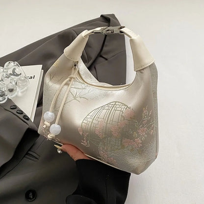SilkBloom Embroidered Style Handbag – Luxury Bag for Women