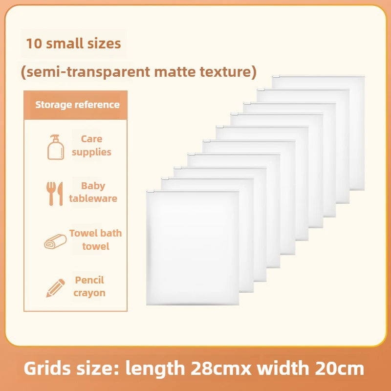 10PCS Transparent Frosted Travel Storage Bags – Waterproof Organizer