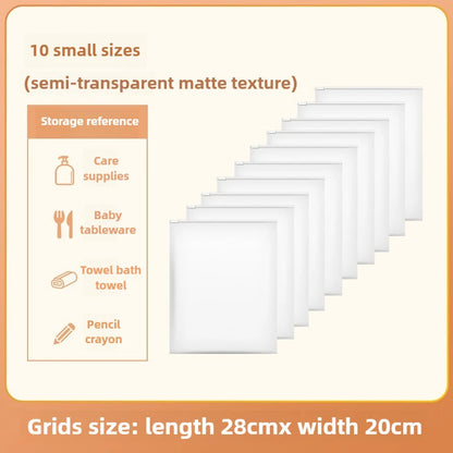 10PCS Transparent Frosted Travel Storage Bags – Waterproof Organizer