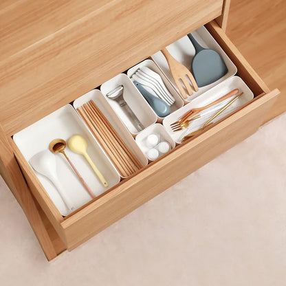 Built-in Desk Drawer Organizer – Storage Box Set for Cosmetics, Stationery, and Small Items