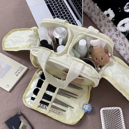 PuffEase Multi-Pouch Travel Cosmetic Bag – Multifunctional Makeup & Toiletry Organizer
