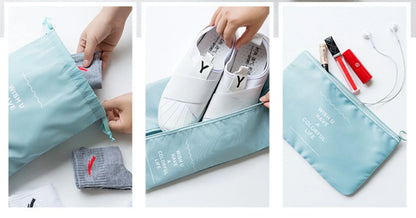 7-Piece Travel Organizer Set – Clothes, Shoes, Blanket, Packing Cubes, Suitcase Pouches