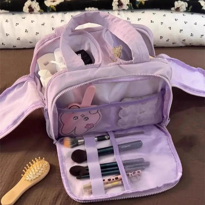 PuffEase Multi-Pouch Travel Cosmetic Bag – Multifunctional Makeup & Toiletry Organizer