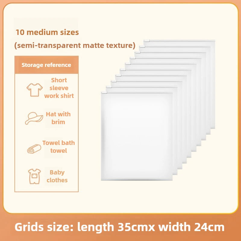 10PCS Transparent Frosted Travel Storage Bags – Waterproof Organizer