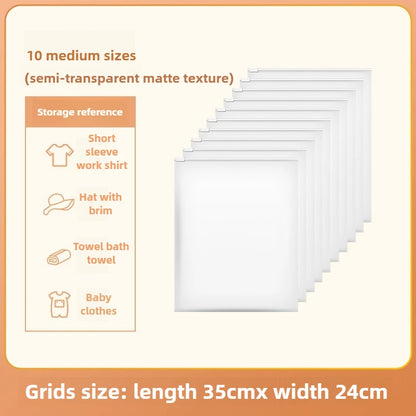 10PCS Transparent Frosted Travel Storage Bags – Waterproof Organizer