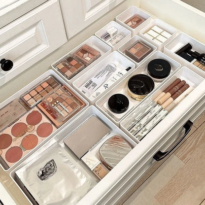 Built-in Desk Drawer Organizer – Storage Box Set for Cosmetics, Stationery, and Small Items