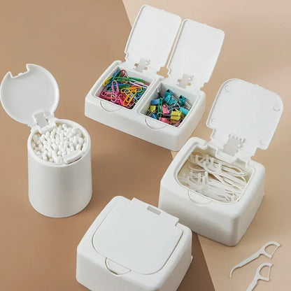 PopView Mini Desktop Storage Box – Dustproof Organizer with Lid