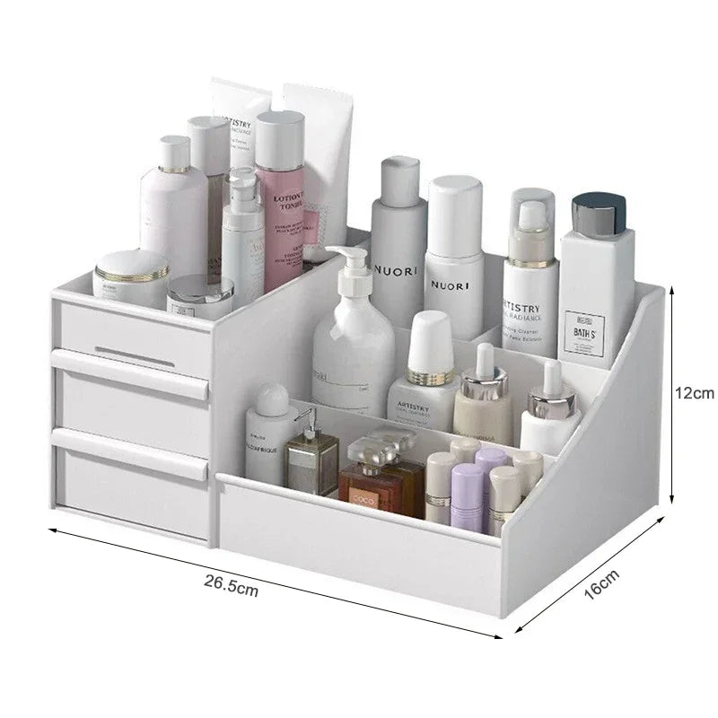 VanityMate Desktop Makeup Organizer – Cosmetic Storage Box with Drawers for Lipstick, Brushes, Lotions & Eyeshadow