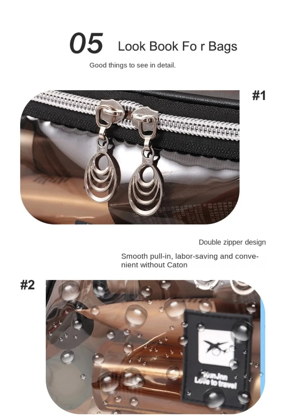 Clear Large PVC Cosmetic Bag – Waterproof Handheld Makeup & Toiletry Organizer