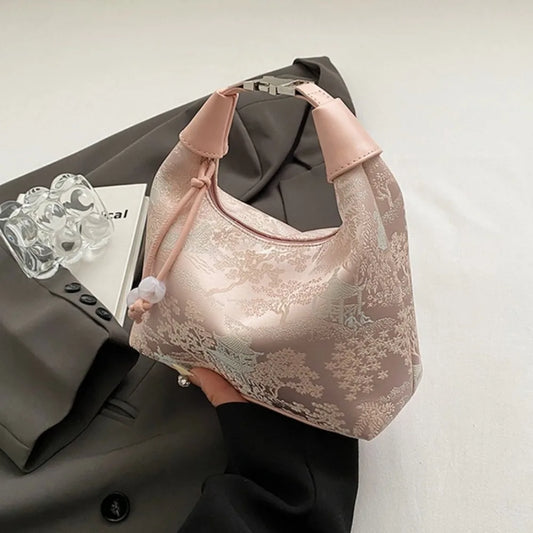 SilkBloom Embroidered Style Handbag – Luxury Bag for Women