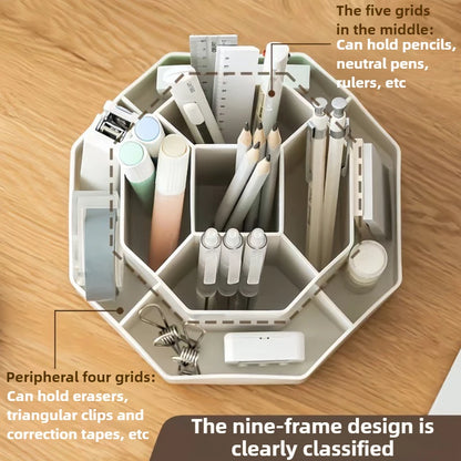 AllRound 360° Desktop Organizer – Stationery & Cosmetic Storage Box