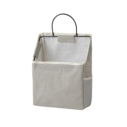 Multi-Pocket Cotton Linen Hanging Pouch – Storage Organizer for Dormitory & Bedroom