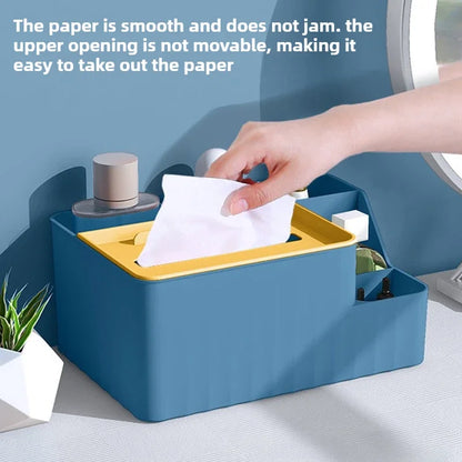 TidyMate Multifunctional Desktop Tissue & Remote Organizer – Living Room, Dining Table & Coffee Table Storage Box